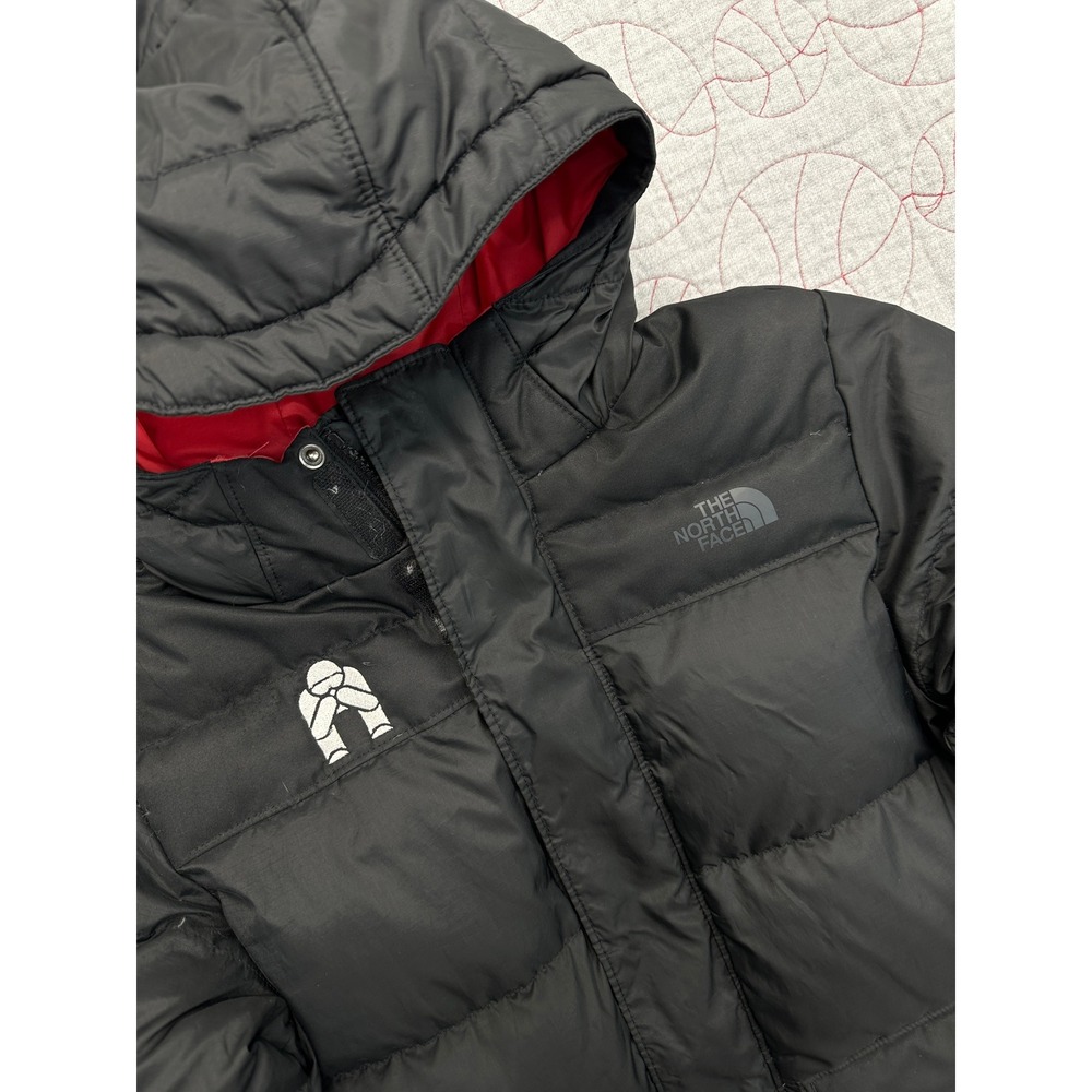 The North Face Down Puffer Jacket Black Hooded Parka / Boys' Large